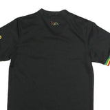 ADIDAS Mens Black Red Green Yellow Football T-Shirt S Short Sleeve V-Neck Ziggo
