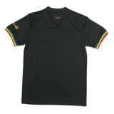 ADIDAS Mens Black Red Green Yellow Football T-Shirt S Short Sleeve V-Neck Ziggo