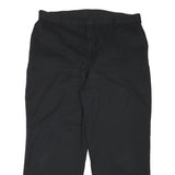 DICKIES Mens Cotton Blend Black Regular Fit Straight Leg Trousers W36 L27