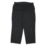 DICKIES Mens Cotton Blend Black Regular Fit Straight Leg Trousers W36 L27