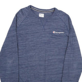 CHAMPION Mens Blue Sweatshirt Crew Neck L Cotton Casual Pullover