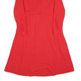 HOBBS LONDON Womens Red Day Polyester Blend Plain Long Sleeve Knee Length UK 12