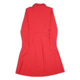 HOBBS LONDON Womens Red Day Polyester Blend Plain Long Sleeve Knee Length UK 12