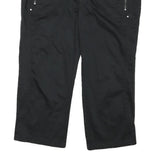 Womens Black Casual Shorts 2XL W34 Cotton Blend Comfortable Fit Zip Pockets