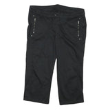 Womens Black Casual Shorts 2XL W34 Cotton Blend Comfortable Fit Zip Pockets