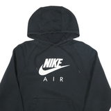 NIKE Mens Black Cotton Blend Hoodie S Sports Sweatshirt Pullover Casual