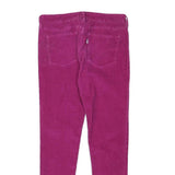 LEVI'S Womens Cotton Blend Purple Slim Skinny Trousers W28 L28 Stylish Fit