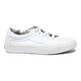 VANS Old Skool Womens Lace-Up Trainers White Canvas UK 5.5 Floral Lining Casual