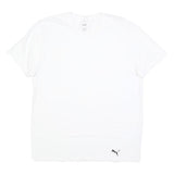 PUMA Mens White XL Classic Crew Neck Short Sleeve T-Shirt Cotton Blend Casual