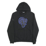NEW ERA Mens Black Hoodie XL Cotton Blend Pullover Rams Logo Black