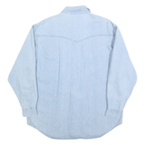 ANCHOR BLUES Womens Blue Denim Shirt L Casual Western Style Long Sleeve Button
