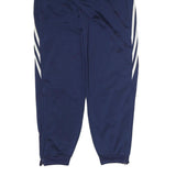 ADIDAS Mens Joggers Navy Blue & White Slim Tapered S W26 L30 Striped Logo