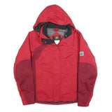 JACK WOLFSKIN Womens Red & Burgundy Outdoor Jacket UK 10 Polyester Blend Zip