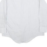 CHALLENGER Mens White & Grey Stripe Shirt XL Classic Button Sleeve