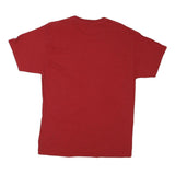 CHAMPION Mens Red Chico State Baseball Graphic T-Shirt L Short Sleeve Crew Neck