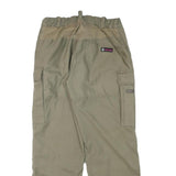 EIDER Mens Relaxed Beige Cargo Trousers W28 L27 Cotton Blend Zip Casual Workwear