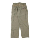 EIDER Mens Relaxed Beige Cargo Trousers W28 L27 Cotton Blend Zip Casual Workwear
