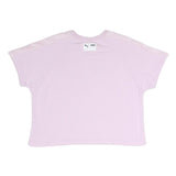 PUMA Womens Pink Cotton Blend Crew Neck UK 12 Logo Sweatshirt Casual