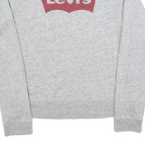 LEVI'S Womens Grey Sweatshirt Crew Neck M Cotton Blend Casual Pullover