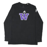 ADIDAS Mens Black & Purple Classic Long Sleeve Crew Neck W T-Shirt M