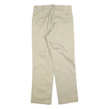 DICKIES Mens Cotton Blend Beige Regular Fit Straight Leg Trousers W32 L32