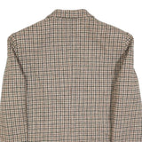 RODEL Womens Beige & Brown Wool Houndstooth Jacket XL Woven Button Closure