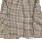 RODEL Womens Beige & Brown Wool Houndstooth Jacket XL Woven Button Closure
