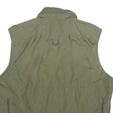 CIERRE SPORTWEAR Mens Green Utility Cotton Blend Gilet L Lightweight Zip Pocket