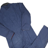 WALLS Mens Blue Cotton Blend Dungarees Regular Fit XL W44 L30 Workwear Zip