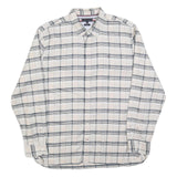 TOMMY HILFIGER Mens Beige & Grey Check Shirt 2XL Cotton Blend Long Sleeve