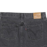 LEVI'S Womens Black Denim Mini Skirt Cotton Blend Distressed Edges M