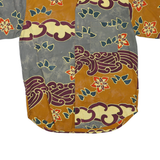 THE TERRITORY AHEAD Mens Orange & Grey Floral Print Cotton Blend Shirt XL Casual