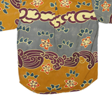 THE TERRITORY AHEAD Mens Orange & Grey Floral Print Cotton Blend Shirt XL Casual