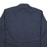 DICKIES Mens Blue Work Shirt 2XL Cotton Button Long Sleeve Two Pockets
