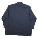 DICKIES Mens Blue Work Shirt 2XL Cotton Button Long Sleeve Two Pockets