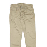 LEVI'S Mens Cotton Blend Beige Slim Straight Trousers W31 L31 Classic Zip Casual