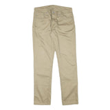 LEVI'S Mens Cotton Blend Beige Slim Straight Trousers W31 L31 Classic Zip Casual