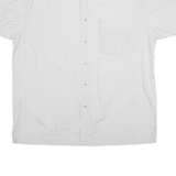 WRANGLER Mens White & Grey Short Sleeve Casual Shirt L Cotton Button Pocket