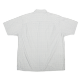 WRANGLER Mens White & Grey Short Sleeve Casual Shirt L Cotton Button Pocket