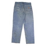 CARHARTT Mens Blue Regular Straight Denim Jeans W38 L34 Classic Workwear Durable