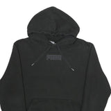 PUMA Mens Black Cotton Hoodie M Pullover Long Sleeve Casual Sweatshirt