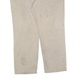 CARHARTT Mens Relaxed Beige Cotton Blend Zip Trousers W44 L34 Workwear Casual