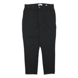 HOLLISTER Womens Cotton Blend Black Slim Trousers W28 L24 Stylish Casual Zip