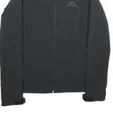 KAPPA Womens Black Jacket S Polyester Blend Plain Zip Athletic Sport Casual