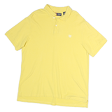 CHAPS Mens Yellow Polo Shirt XL Cotton Short Sleeve Plain Classic Fit