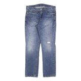 LEVI'S 511 Slim Mens Jeans Blue Slim Straight Denim Medium W34 L32 Slim Fit Zip