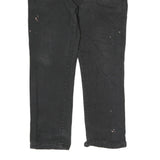 DICKIES Mens Cotton Black Slim Straight Trousers W37 L28 Workwear Zip Closure