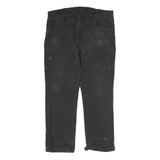 DICKIES Mens Cotton Black Slim Straight Trousers W37 L28 Workwear Zip Closure