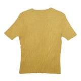 YES OR NO Womens Yellow Plain Basic Knit Crew Neck Jumper M Casual Lightweight