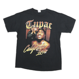 PORT & COMPANY Mens Black Tupac California Love Graphic T-Shirt L Crew Neck